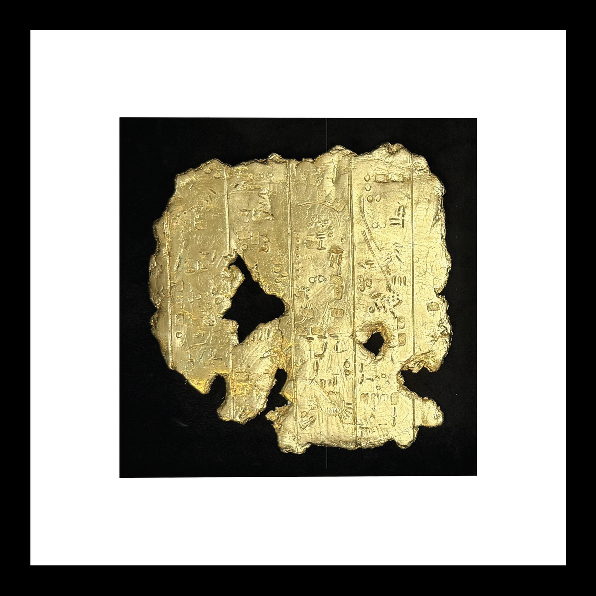 Fragments of Gold No.3, Gold leaf and mixed media object by Mel Ahlborn