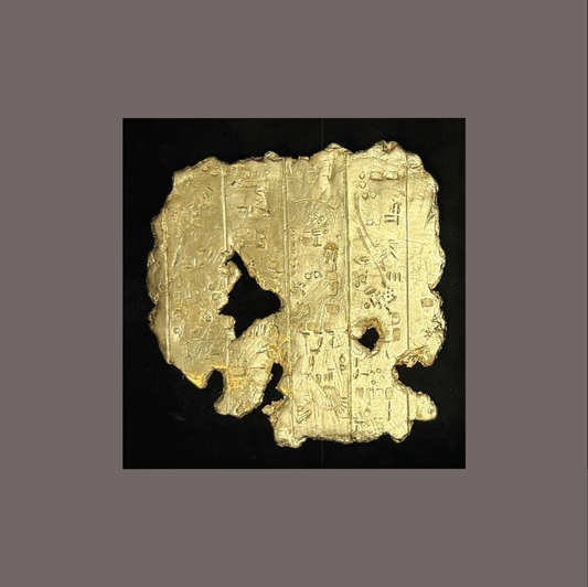 Fragments of Gold No.4, Gold leaf and mixed media object by Mel Ahlborn