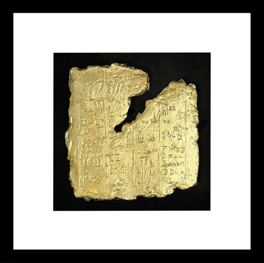 Fragments of Gold No.4, Gold leaf and mixed media object by Mel Ahlborn