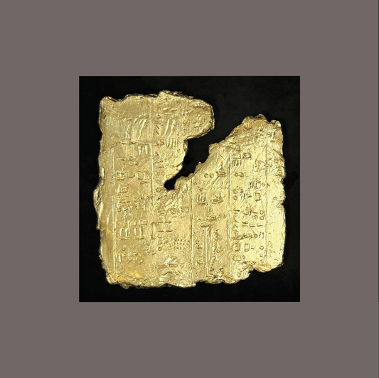 Fragments of Gold No.3, Gold leaf and mixed media object by Mel Ahlborn