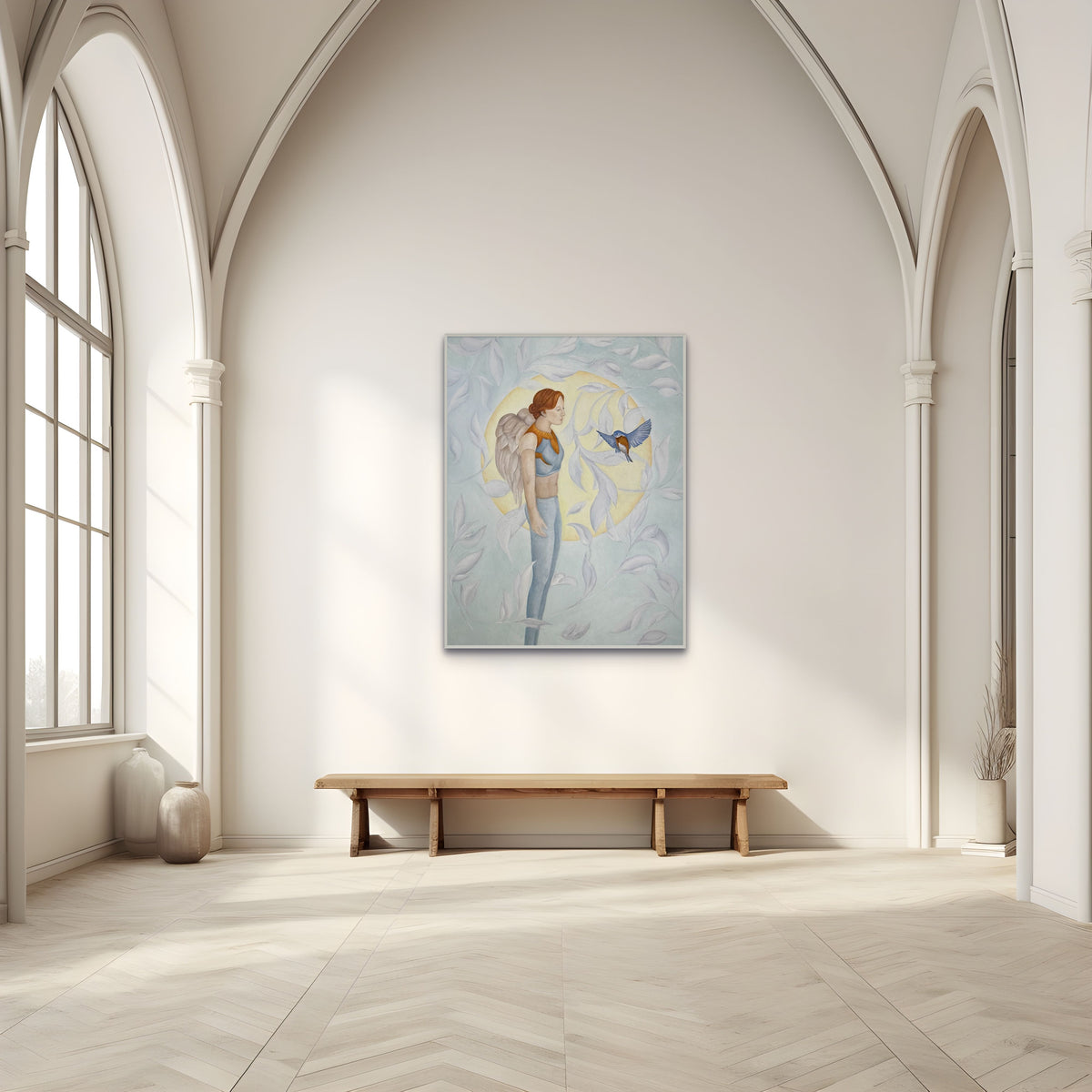 Bluebird, Original Painting by Mel Ahlborn