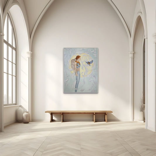 Bluebird, Original Painting by Mel Ahlborn