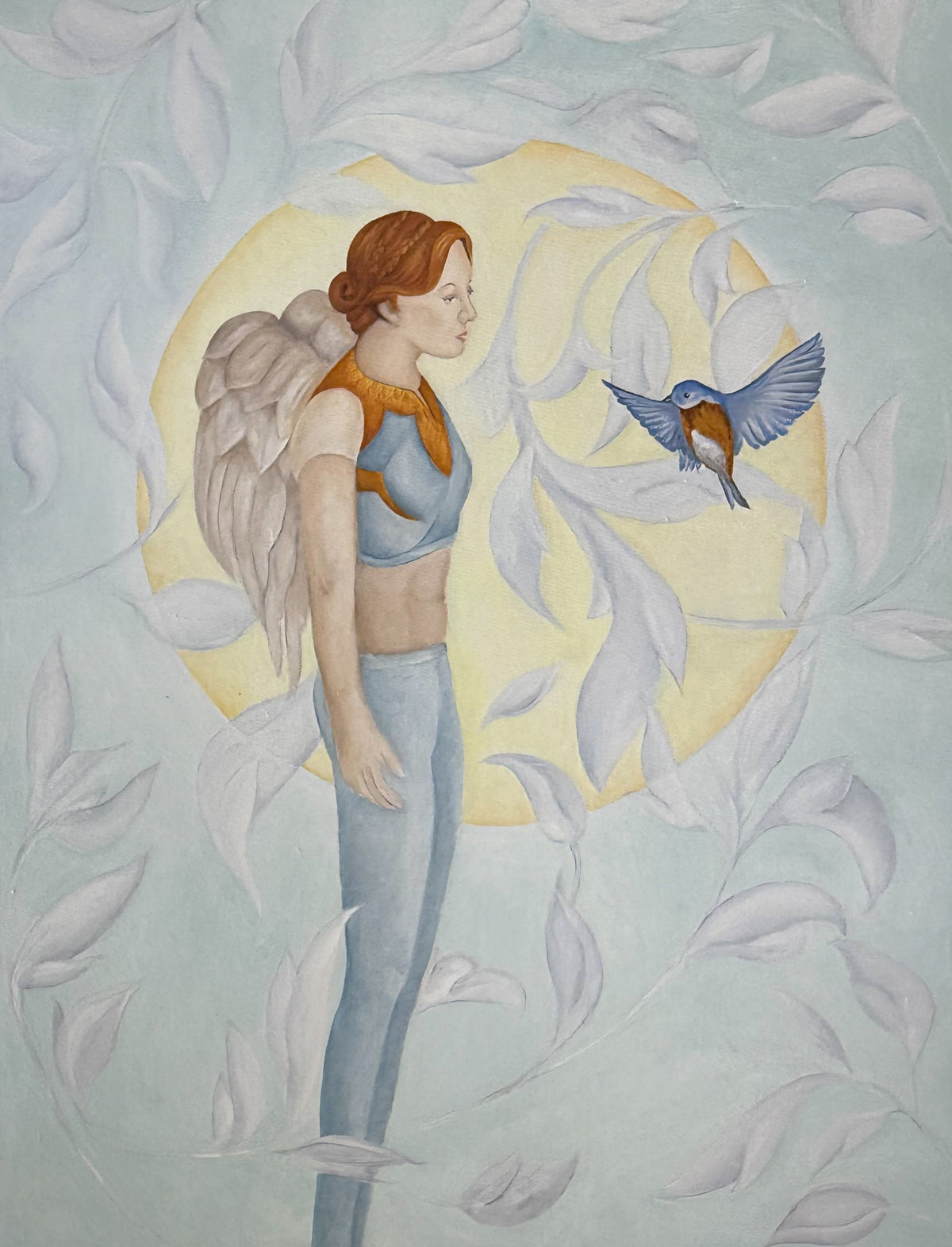 Bluebird, Original Painting by Mel Ahlborn
