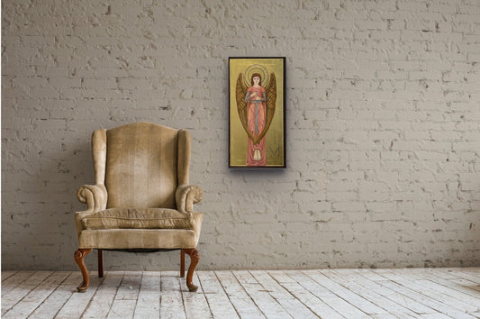 Defender, Original Gilded Painting by Mel Ahlborn